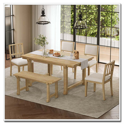 6-Piece Farmhouse Dining Set