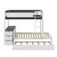 Lit superposé simple au-dessus de simple avec lit gigogne et bureau-1721152564
