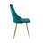 Velvet Upholstered Dining Chair with Gold Accent Legs-1104866099