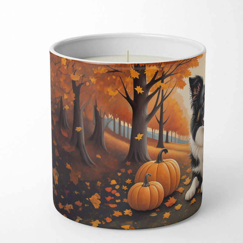 Bougie parfumée Pumpkin Spice avec support en céramique