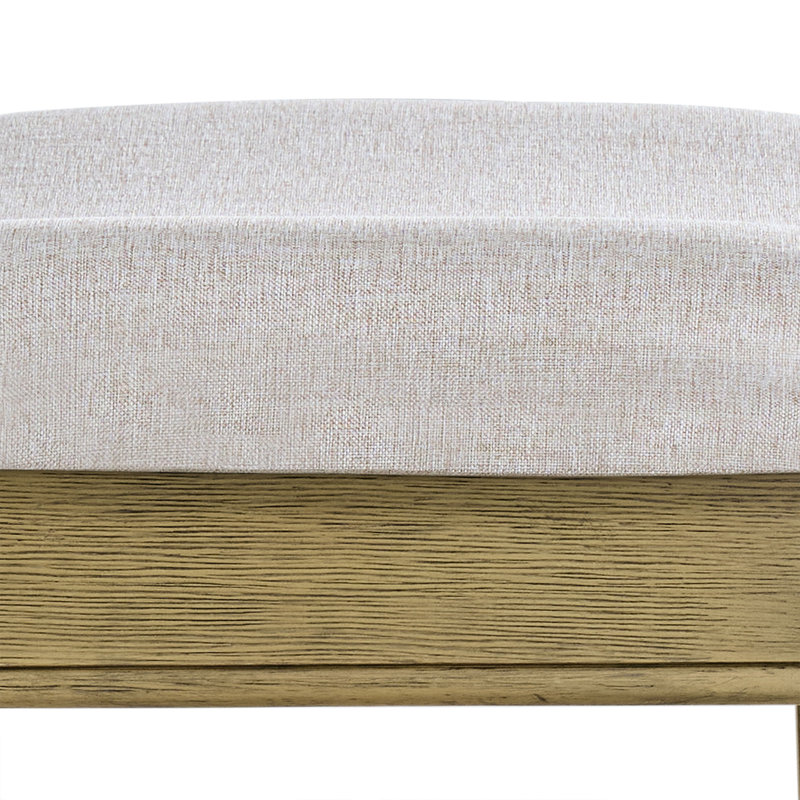  Parker Backless Saddle Counter Stool, Natural, Cream Upholstery, 4 Pack
