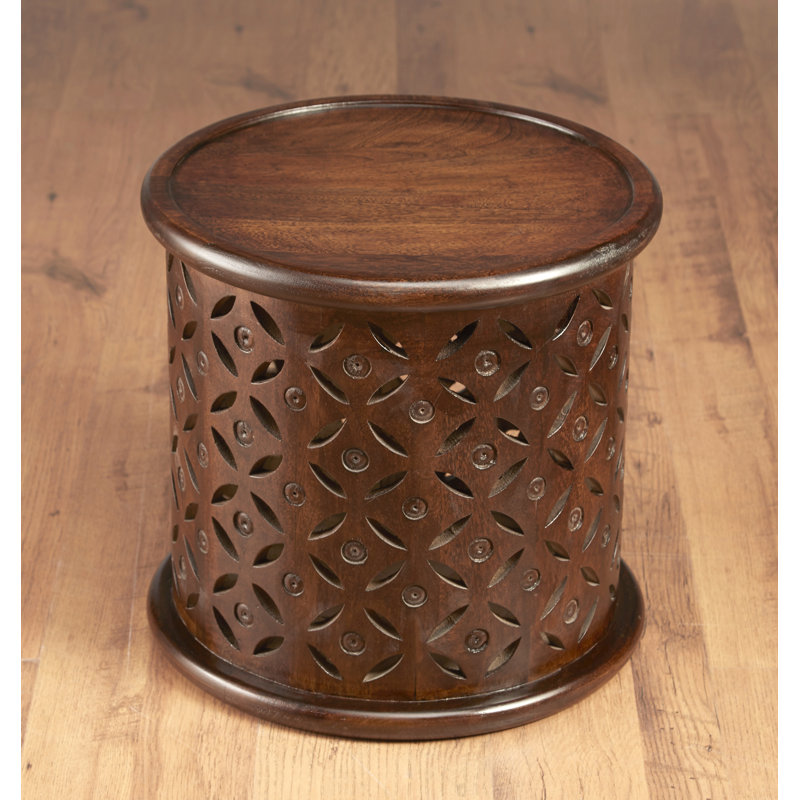 Dossena End Table, Stained Pecan