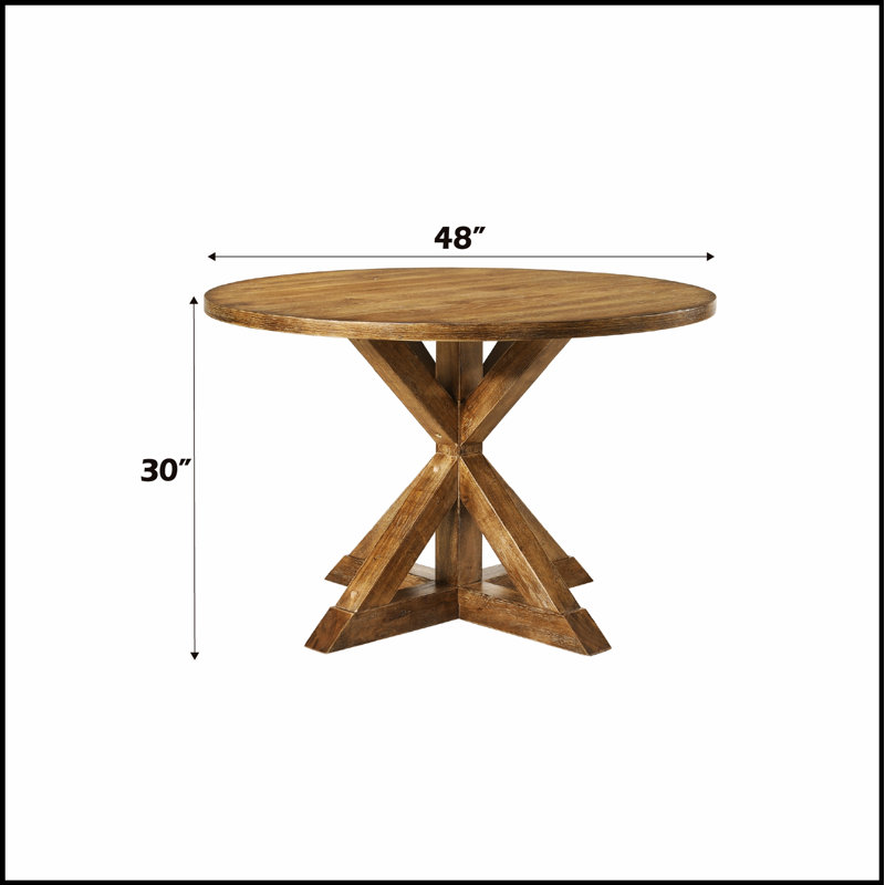 Wallace II Weathered Oak Finish Dining Table, Durable and Stylish for Modern and Traditional Decor, Ideal for Family Gatherings.