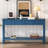 High-Quality Entryway Console Table with 4  Spacious Drawersm,1 Practical Bottom ShelfLong Legs, for Hallway, Foyer