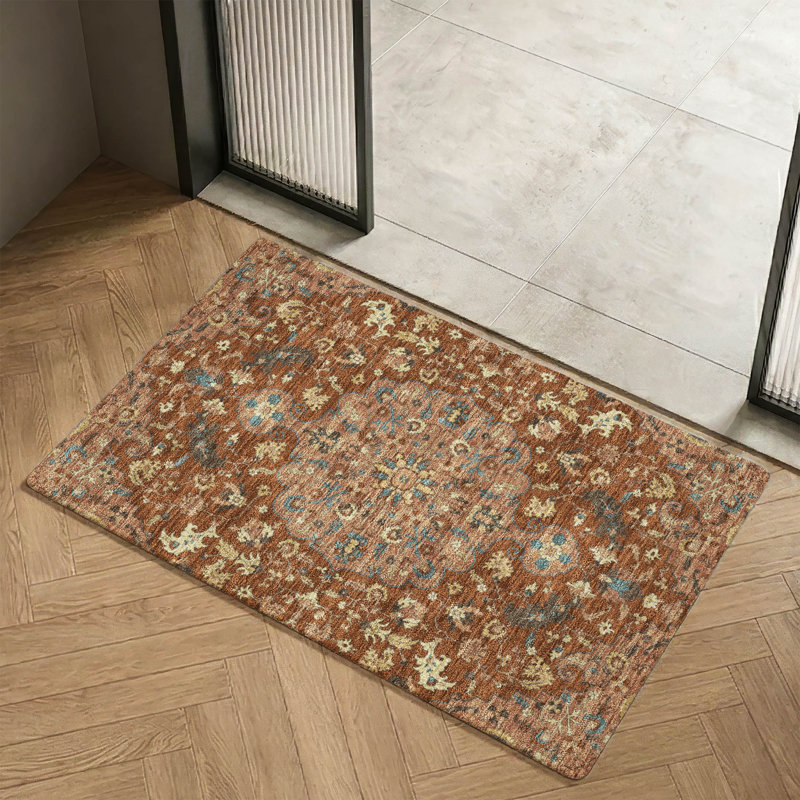 Tapis Global Premium lavable à la machine Villers AMF2564, Paprika, 2'6" x 3'10"