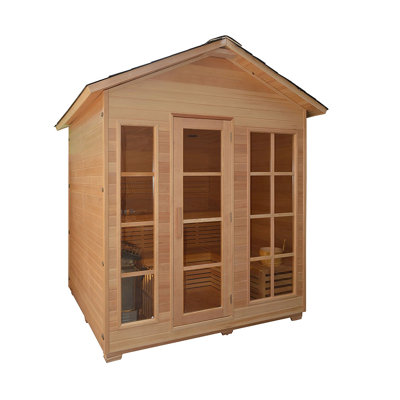 6 - Person Indoor Traditional Steam Sauna in Hemlock
