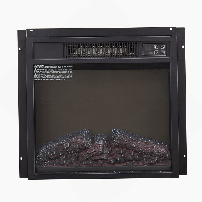 Electric Fireplace Insert 18" 1400W 120V Stable Support, Multi-Functional Design