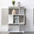 Modern Staggered 3-Shelf Manor Bookcase, White