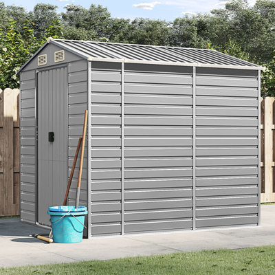 Brenyn Garden Shed 191x215x198 cm Galvanised Steel