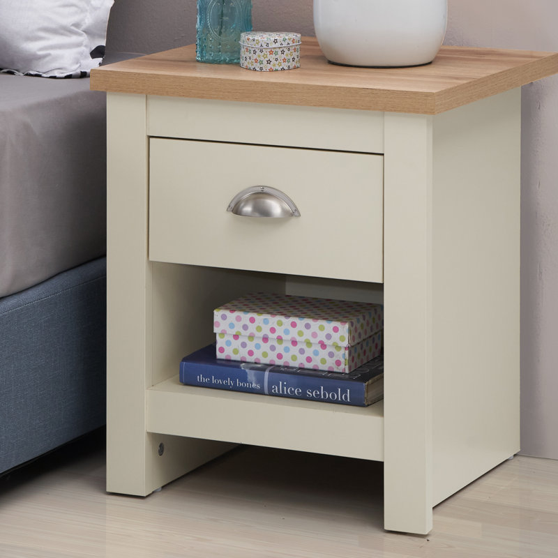 Aquitaine 44.96cm W Manufactured Wood Bedside Table