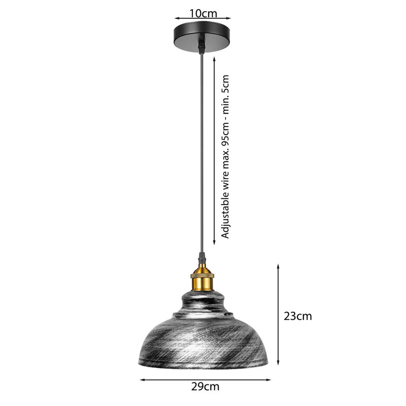 Kingsgate 1 - Light Brushed Silver Pendant