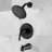 5 Shower Valve With Matte Black & All Metal Structure Faucet Head Durability