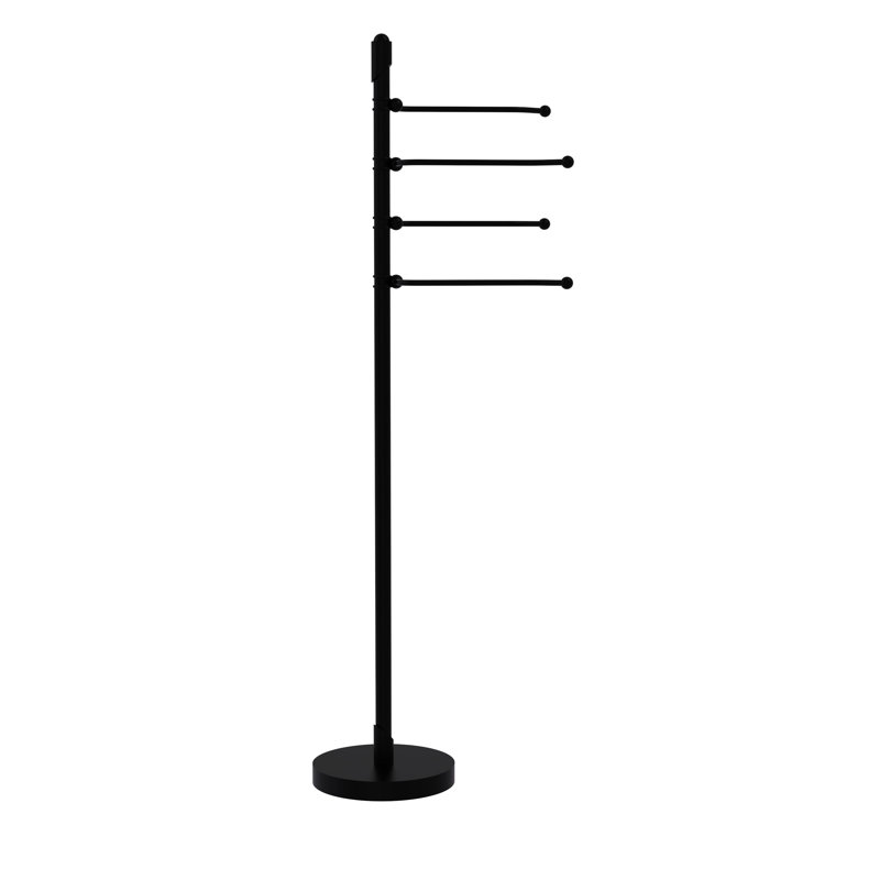 Porte-serviettes sur pied 4 accoudoirs Soho, Noir mat