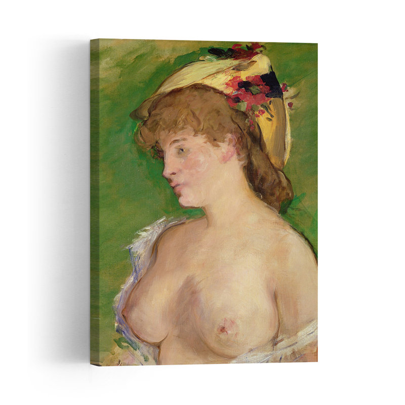 La Blonde aux seins nus, 1878, estampe d'art mural abstraite impressionniste contemporaine représentant un paysage