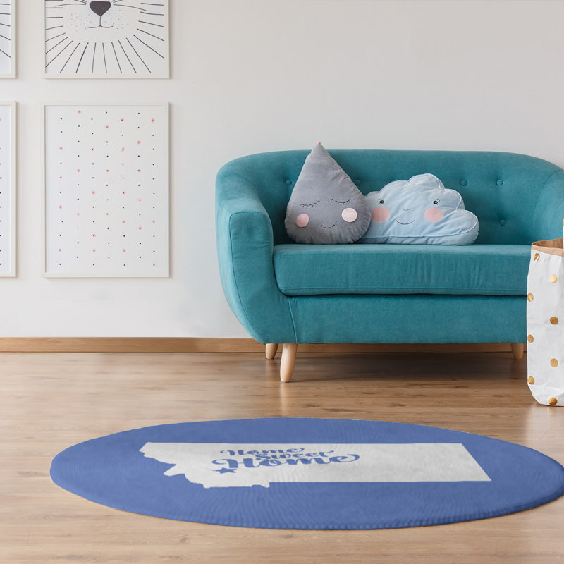 Chenille Indoor Rug, Round 5'