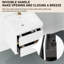 Meuble-lavabo de 24 po avec lavabo, blanc brillant. Pré-assemblé pour une installation facile. Rangement intérieur spacieux en forme de U. Système de tiroir à fermeture silencieuse. Comptoir en résine de pierre. - Armoire en bois. Invisible