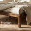 Cadre de lit plateforme Walden en bois massif - Assemblage japonais - Montage sans outil - Style minimaliste et mid-century - Queen, finition noyer-1392129106-1392129118