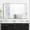 Miroir surdimensionné de 48 po x 32 po avec cadre en métal noir - Conception idéale pour divers espaces comme la salle de bain, la chambre à coucher, le salon et l'entrée du vestiaire