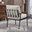 Fauteuil d'appoint rembourré avec structure en métal-898280706