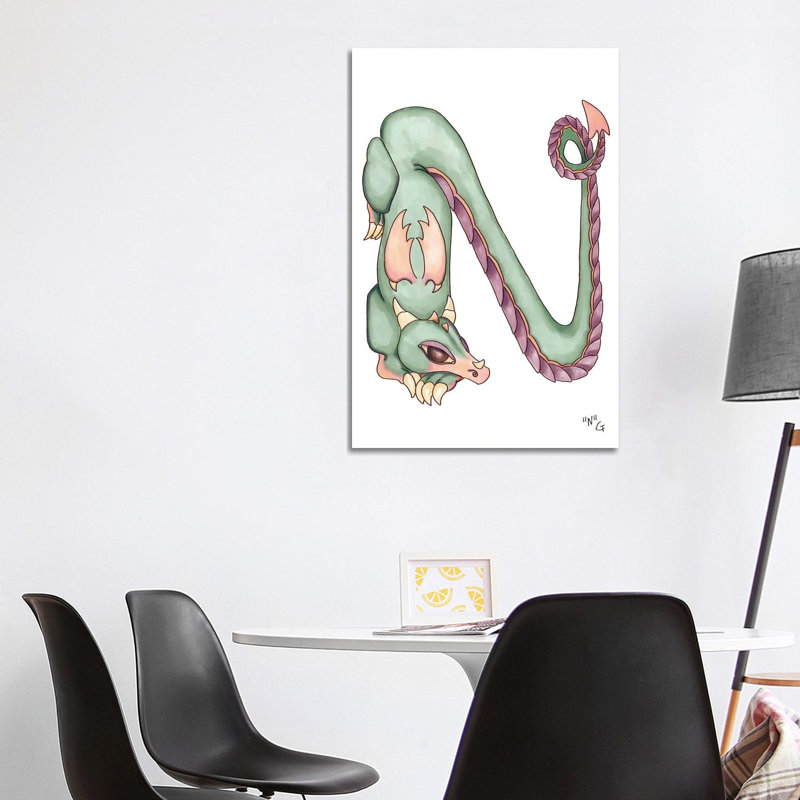 Monster Letter N by Might Fly Art & Illustration - Wrapped Canvas Print, 101.6 cm H x 66.04 cm W x 1.91 cm D