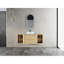 Meuble-lavabo de 137 cm (54 po) avec lavabo en céramique décorative, 2 étagères de rangement, portes à fermeture amortie, emballage démontable, contreplaqué – conception compacte, utilisation silencieuse et spacieuse, grande capacité