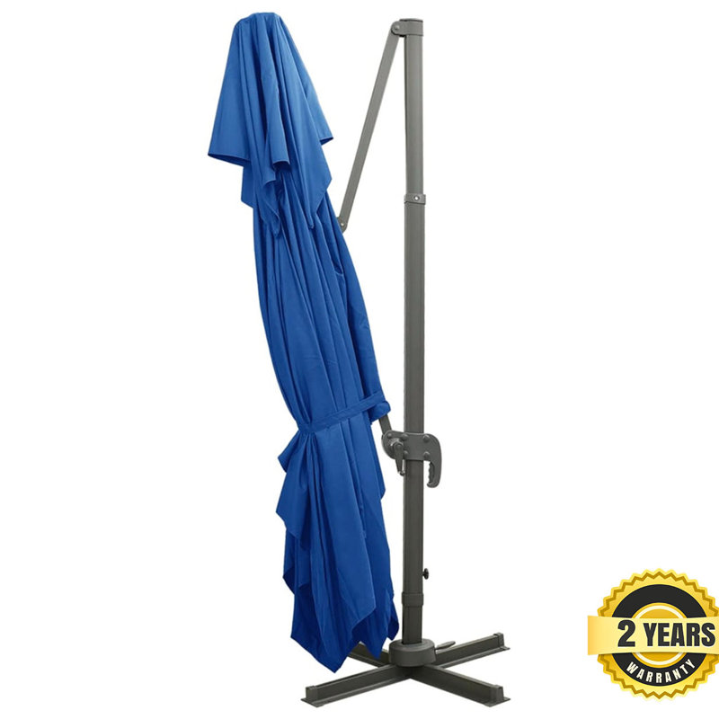 Kashton 400cm X 300cm Rectangular Cantilever Parasol, Blue