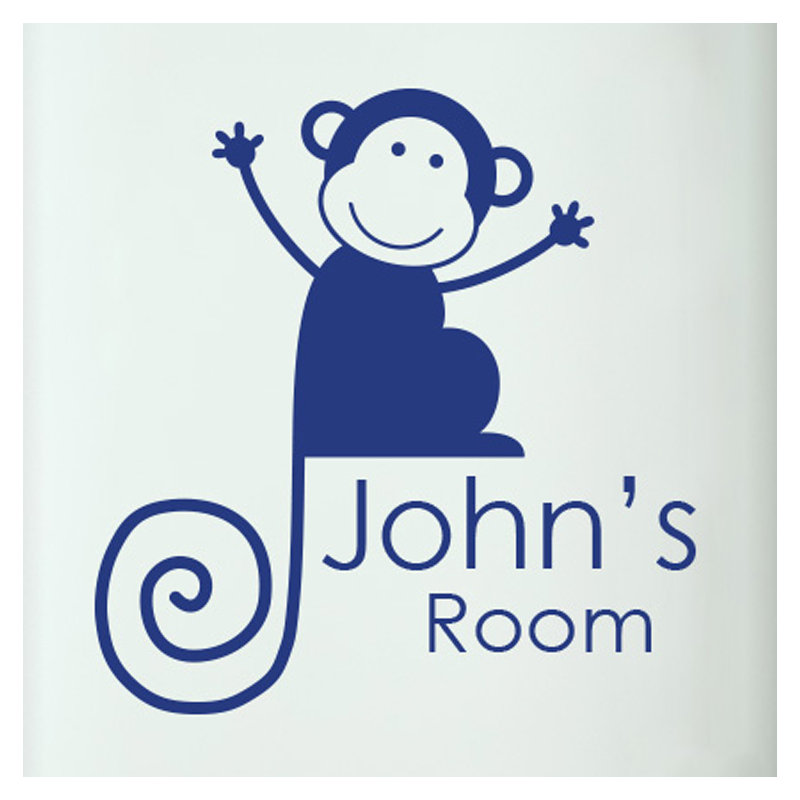 Animals Wall Decal, Dark Blue