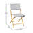 Three Piece Folding Set in PE Rattan with Metal Frames for Indoor and Outdoor Use-87817240