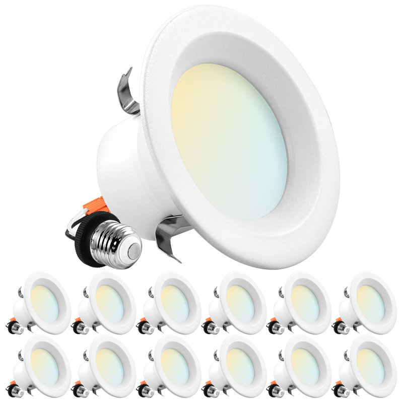 4" High Output Selectable CCT Remodel IC LED Retrofit Recessed Can Light