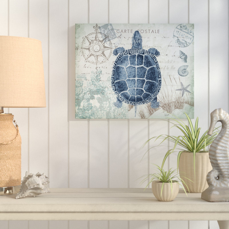 " Seaside Postcard: Turtle " by Tre Sorelle Studios, 16" H x 20" W