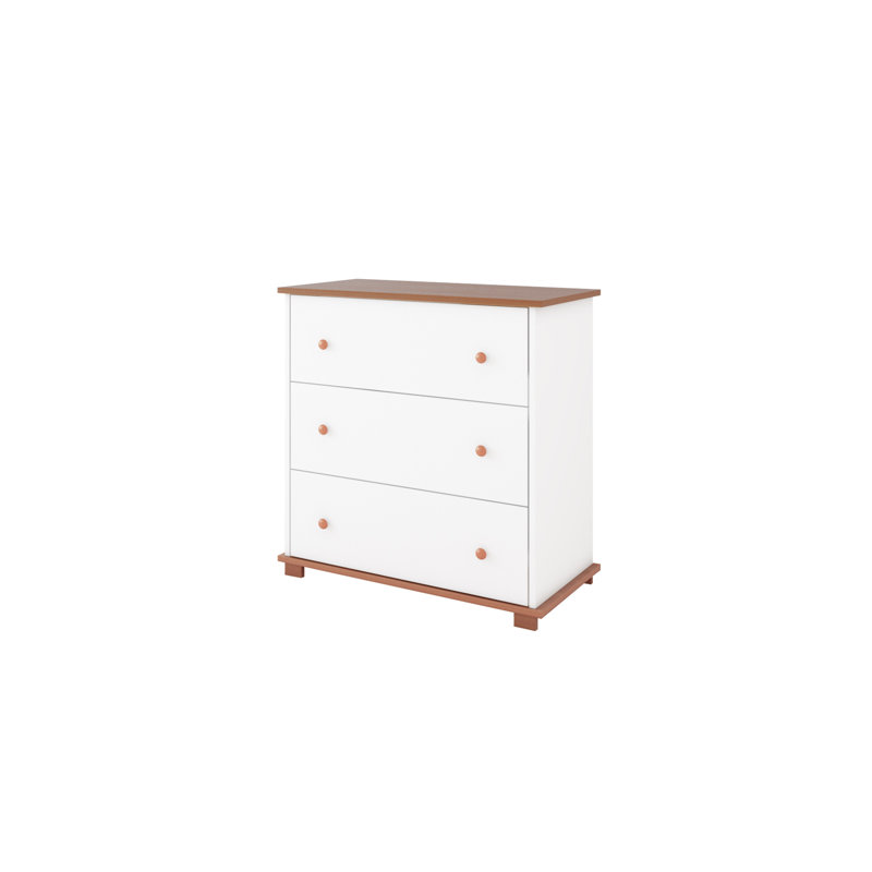 Keene Kids 3 - Drawer Chest, Brown/White