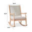 Chaise berçante d'extérieur en bois d'eucalyptus