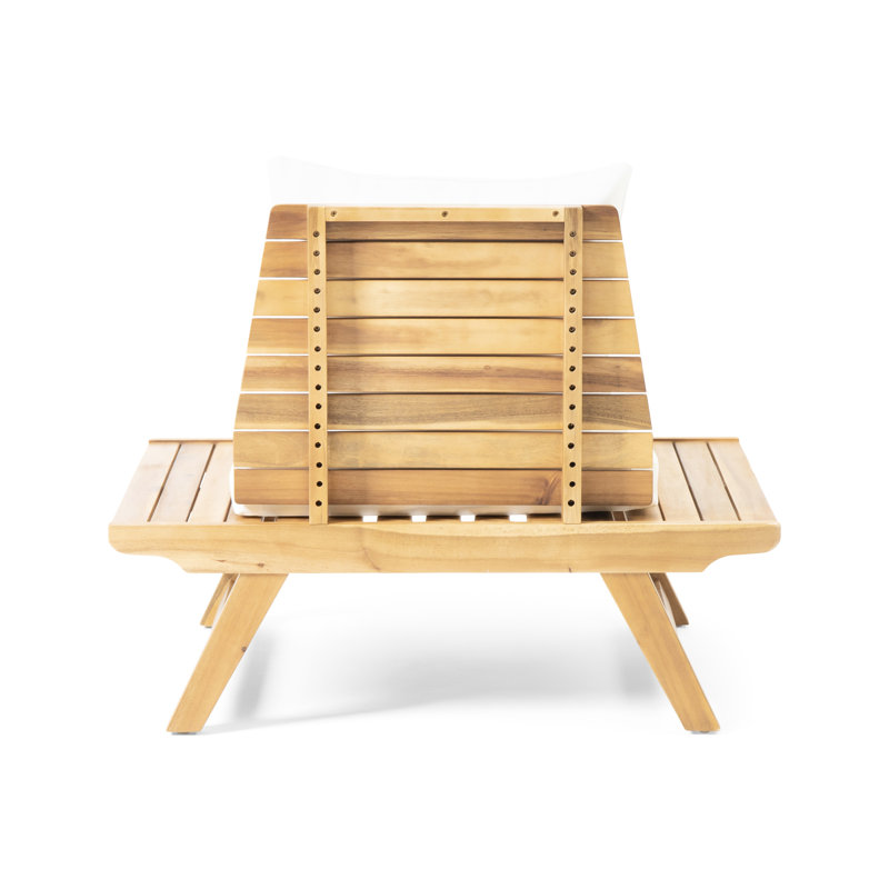 Chaise d'extérieur en bois avec abat-jour de style club