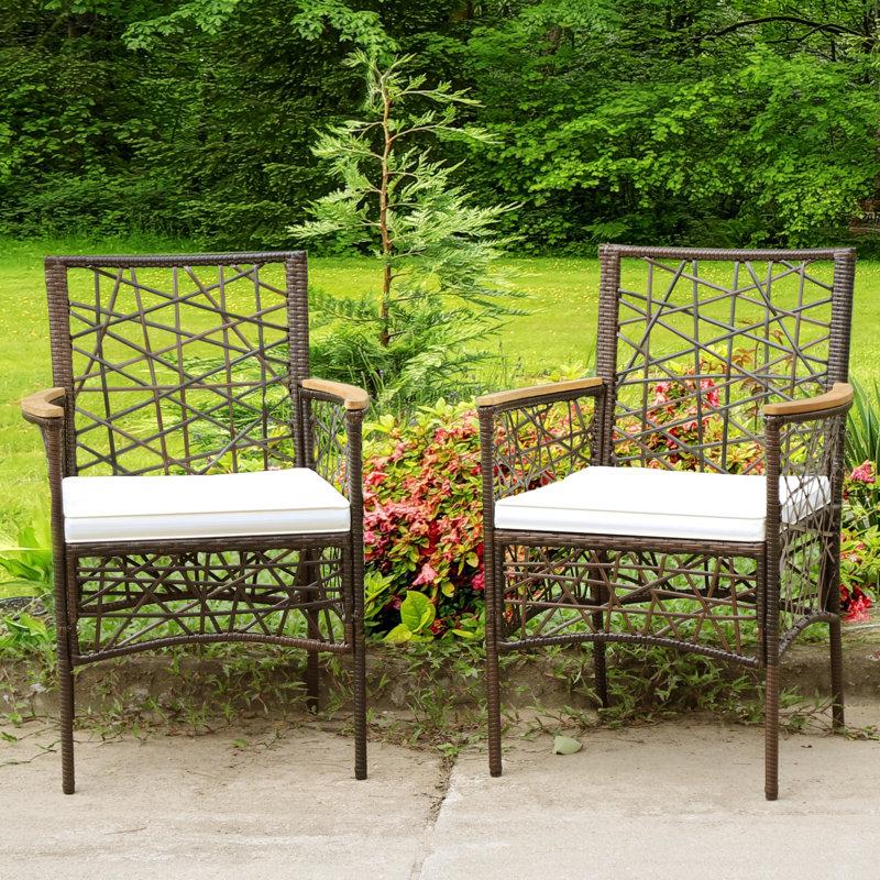 Outdoor Patio Dining Armchair with Cushion