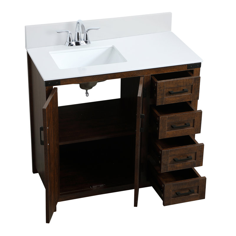 Ensemble de meuble-lavabo simple 36 po Slayton, Espresso