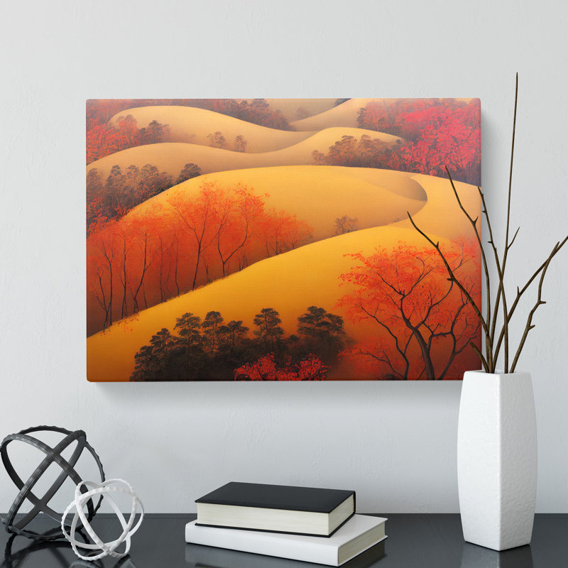 Autumn Meadow Landscape Vol.4 - Wrapped Canvas, 35cm H x 50cm W x 3cm D