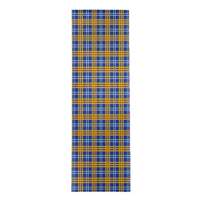 Tapis à carreaux bleu