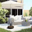 Base de parasol robuste de 64 lb - pour l'extérieur, remplissable, s'adapte à un poteau de 1,5 po ou 2 po, avec un abat-jour brun et une finition