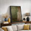 Œuvre d'art vert et beige vieilli, images murales abstraites rustiques modernes, impression sur toile encadrée-115240456-115240454-115240455