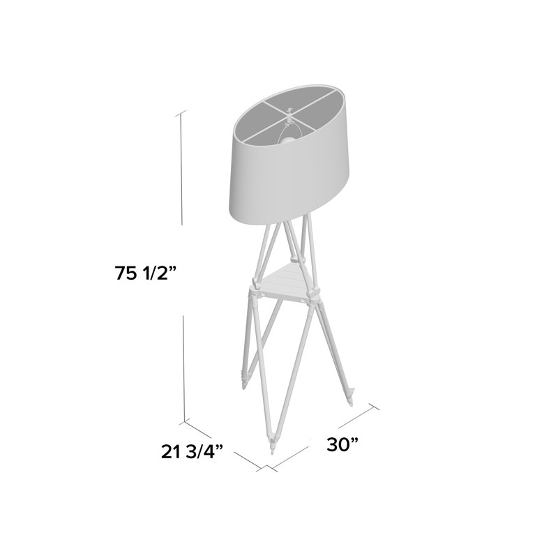 Lampe trépied 2 lumières Ralph Lauren Quincy