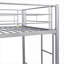 Structure de lit simple en métal avec lit gigogne, sans sommier tapissier, silencieuse, capacité de 250 / 350lbs, argent pour petite chambre à coucher