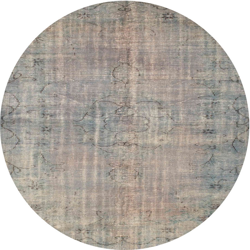 Tapis gris zone contemporaine, Rond 7 pi