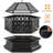 Areej 28″ Hex-Shaped Wood Burning Outdoor Fire Pit W/ Spark Screen & Fire Poker