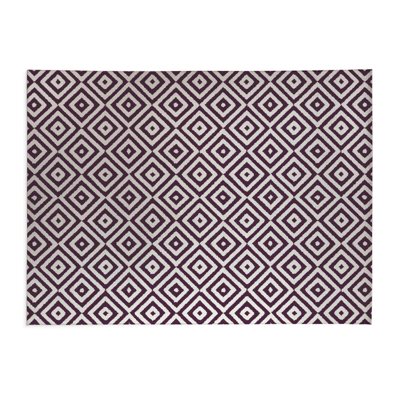 Tapis de cuisine Ikat, Aubergine, Rectangle 5 pi x 7 pi