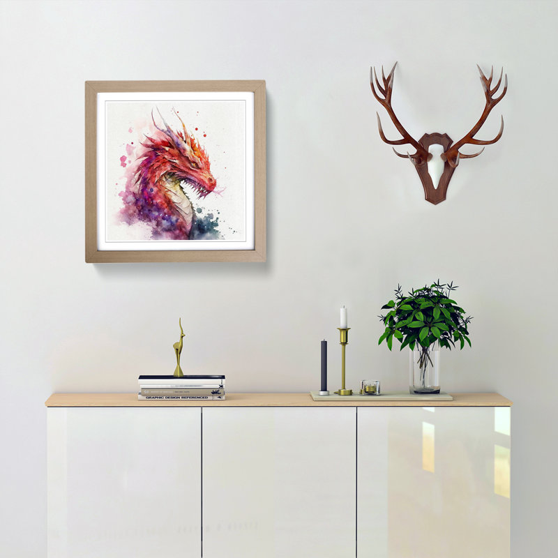 Single Picture Frame Print on Wood, Oak