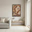 «Brown and Cream Agate Slice Cross Section Striations», art mural-133560546