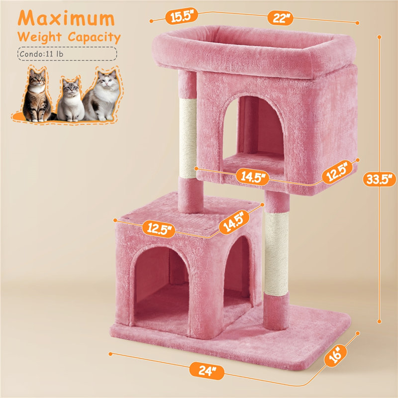 Arbre à chat 33 "Mcquiston, Rose