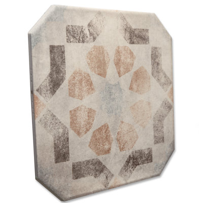 Laverton Octagon Deco Multicolor W/Taco 7-7/8 In. X 7-7/8 In. Porcelain Floor And Wall Tile