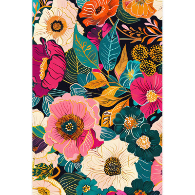 Bordure florale pelez et collez