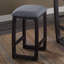 Tabouret de comptoir patiné espresso et gris
